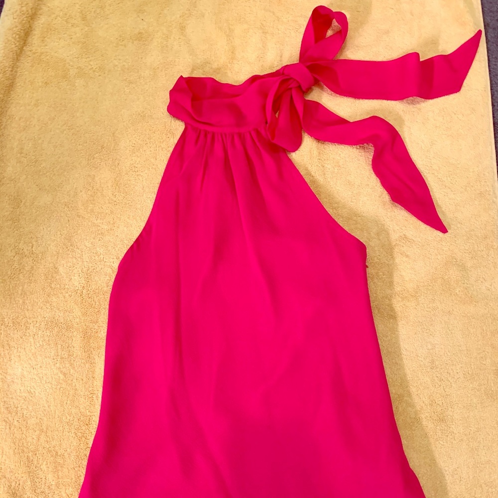 Express Silk Blouse Ties at Neck